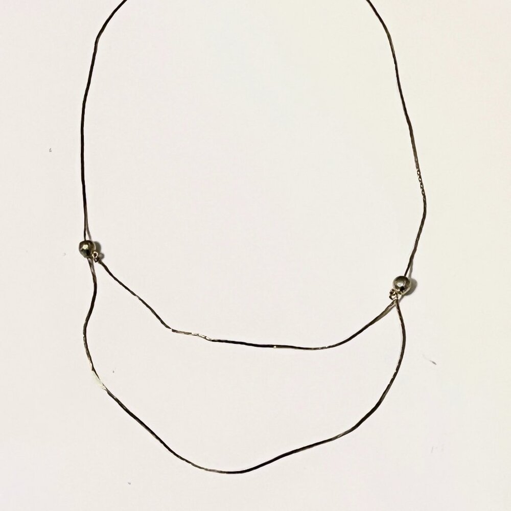 2 strand Gold beaded necklace 22-24"